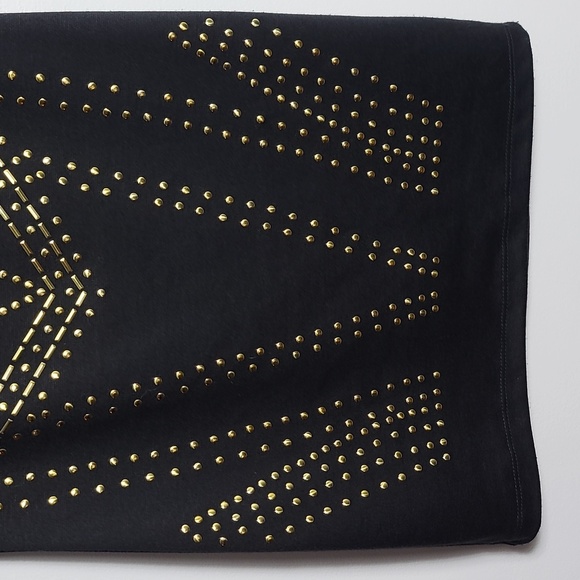 ARDEN B Vintage Gold Studded Black Mini Dress Size Small - Picture 5 of 16